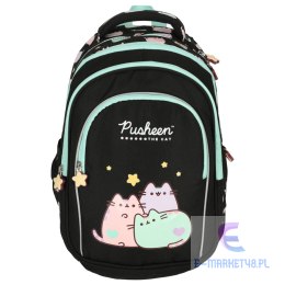 Plecak szkolny młodzieżowy czterokomorowy Pusheen 22L czarny