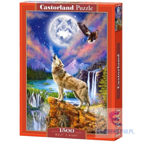 Puzzle układanka 1500 elementów Wilcza noc 68 x 47 cm CASTORLAND