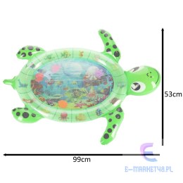 Mata wodna sensoryczna dmuchana dla niemowląt żółw XXL 99x53 cm