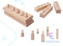 Odważniki cylindry drewniane sorter montessori