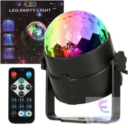 Projektor RGB LED kula disco dyskotekowa + pilot