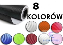 Folia rolka carbon 3D czerwona 1,27x28m