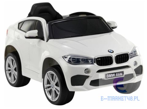 Auto na Akumulator BMW X6 Białe Skóra, EVA