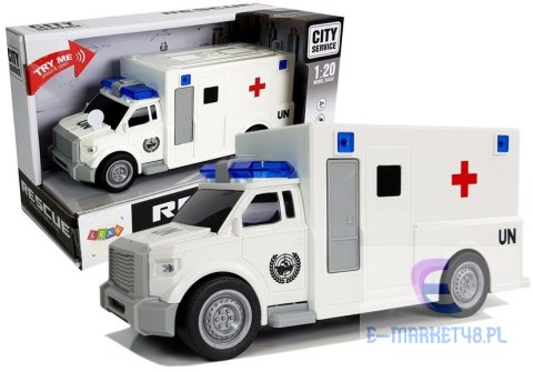 Auto Ambulans z napędem Karetka Pogotowia 1:20 z dźwiękiem