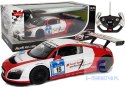 Auto R/C Audi R8 LMS Rastar 1:14 Biało-Czerwone