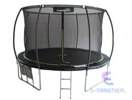 Trampolina LEAN Sport Max 12ft Czarno-Zielona