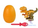 Zestaw Dinozaur Tyranozaur Rex z Jajkiem DIY Śrubokręt Pomarańczowy