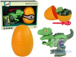 Zestaw Dinozaur Tyranozaur Rex z Jajkiem DIY Śrubokręt Zielony