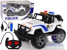 Auto R/C Policja Jeep Policyjny 1:14 Zdalnie Sterowane Efekty Świetlne