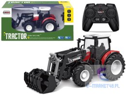 Traktor Czerwony Zdalnie Sterowany 2,4 G Ruchoma Łyżka 1:24