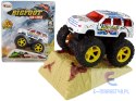 Auto Resorak Z Naciągiem Monster Truck Big Foot Gumowe Opony Rampa