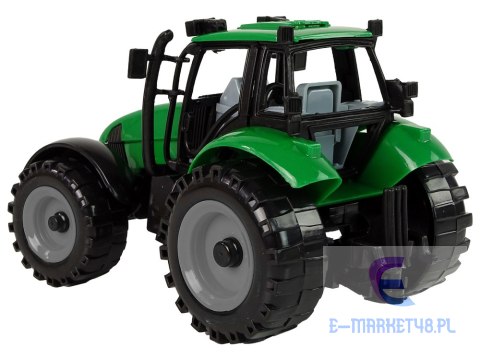 Traktor Ideal Farm Zielony Czerwony Otwierana Maska