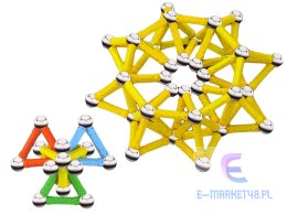 Zestaw Klocki Magnetyczne Magnetic 62 Elementy