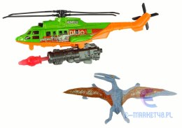 Zestaw Zielony Helikopter Transport Dinozaura Dino Park