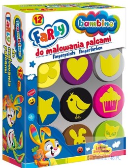 Farby do malowania palcami Bambino 12 kolorów