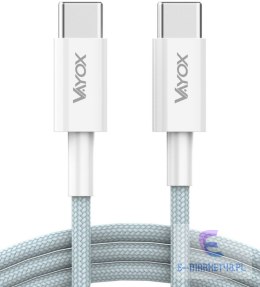 Kabel USB-C dwie końcówki USB-C 65W 3A 1m premium