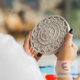 Kolorowanka gipsowa obraz do malowania 3D CANDELLANA mandala zestaw farby i pędzle