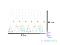 Lampki LED kurtyna renifer dzwonek mix świąteczne choinkowe 2,5m 138LED multikolor 8 trybów świecenia IP44