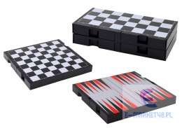 Zestaw Gier 3w1 Plansza Magnetyczna Szachy Warcaby Backgammon