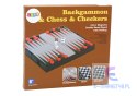 Zestaw Gier 3w1 Plansza Magnetyczna Szachy Warcaby Backgammon