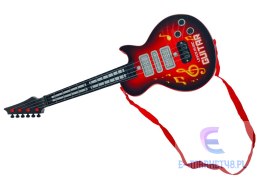 Gitara Elektryczna Gwiazda Struny Kolorowe Diody Czerwona