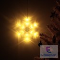 Lampki LED wisząca dekoracja świąteczna śnieżynka 45cm 10 LED