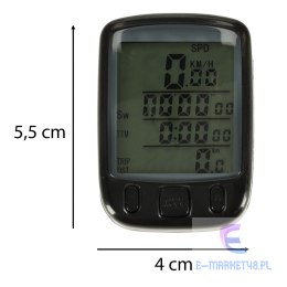 RALLEX Licznik rowerowy wodoodporny przewodowy prędkościomierz 25w1 LCD