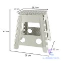 Stołek taboret składany antypoślizgowy wysoki 39cm jasny szary