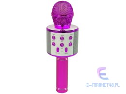 Mikrofon Bezprzewodowy USB Głośnik Nagrywanie Karaoke Model WS-858 Różowy