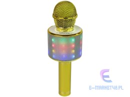 Mikrofon Bezprzewodowy USB Głośnik Nagrywanie Karaoke Model WS-858 Złoty