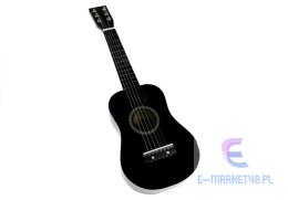 Gitara Drewniana Klasyczna z Kostką Czarna 60 cm