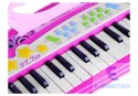 Keyboard Organki 37 Klawiszy MP3 Mikrofon Różowe