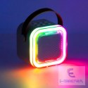 Zestaw do karaoke mikrofon + głośnik przenośny BLUETOOTH USB LED różowy