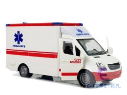 Ambulans Z Napędem Frykcyjnym 1:16 Dźwięk Światła