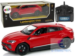 Auto R/C 1:24 Lamborghini Urus Czerwony 2.4 G Światła