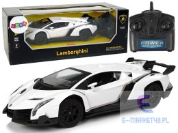 Auto Sportowe R/C 1:24 Lamborghini Veneno Białe 2.4 G Światła