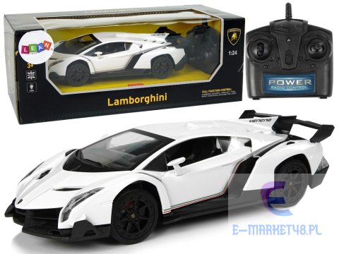 Auto Sportowe R/C 1:24 Lamborghini Veneno Białe 2.4 G Światła