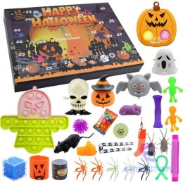 Kalendarz Halloween Zabawki Pop It Fidget Toys Dynia Duszek