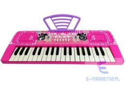 Keyboard Pianino Organy Dla Dzieci 37 Klawiszy z Mikrofonem Różowy