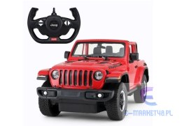 Auto R/C Jeep Wrangler Rubicon 1:14 Rastar Czerwony