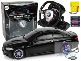 Auto Zdalnie Sterowane BMW M3 Czarny 2,4 G Pilot Kierownica 1:18 Dźwięk Światła