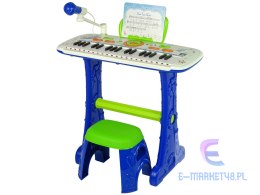 Elektryczne Pianino Keyboard Dla Dzieci Niebieskie Nuty USB