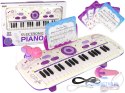 Elektryczne Pianino Keyboard Dla Dzieci Różowy Nuty USB MP3