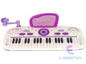 Elektryczne Pianino Keyboard Dla Dzieci Różowy Nuty USB MP3