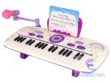 Elektryczne Pianino Keyboard Dla Dzieci Różowy Nuty USB MP3