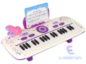 Elektryczne Pianino Keyboard Dla Dzieci Różowy Nuty USB MP3