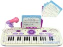 Elektryczne Pianino Keyboard Dla Dzieci Różowy Nuty USB