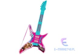 Gitara Elektryczna ze Światłami i Dźwiękami Różowa 62 cm