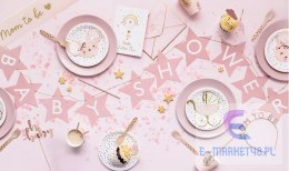 Baner napis na baby shower gwiazdki jasnoróżowe 290cm x 16,5cm