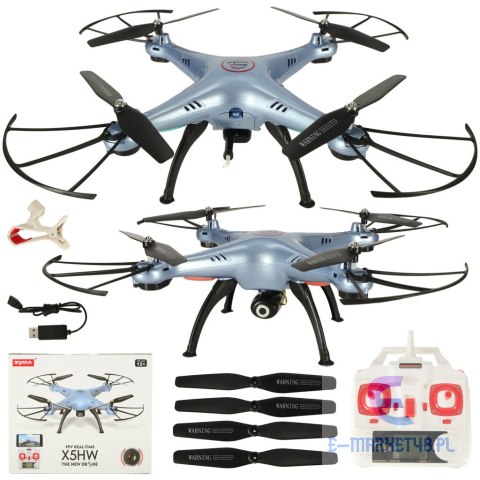 Dron RC Syma X5HW kamera FPV WiFi 2,4GHz niebieski